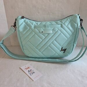 Lug Harmony Crossbody Bag Handbag Matte Luxe VL In Aquamarine Blue New